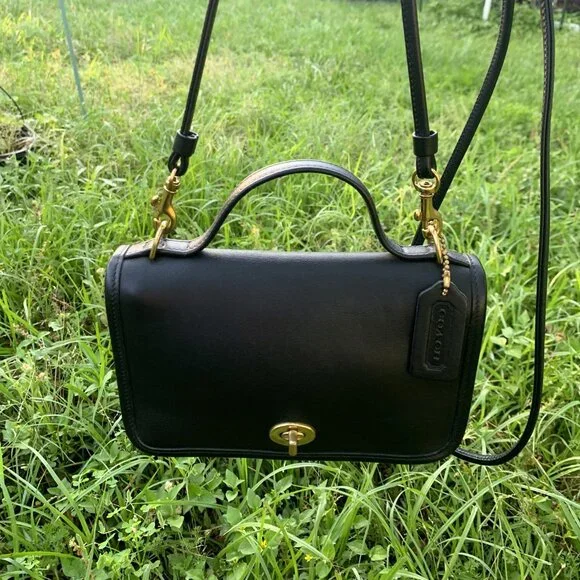 Vintage Coach Casino #9924 Crossbody Bag BLACK - Picture 5 of 16